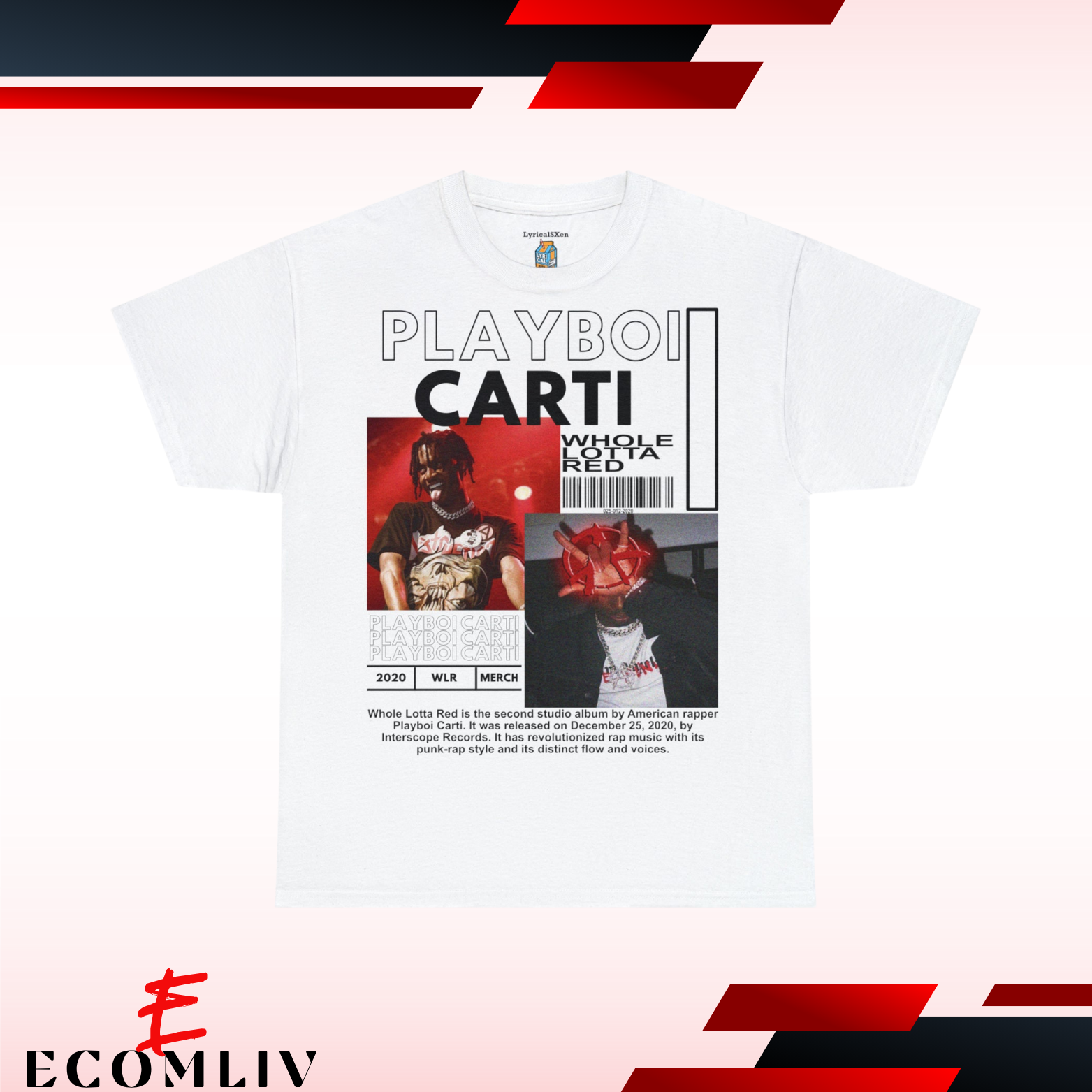 Playboi Carti T-Shirt, Hiphop Shirt, Whole Lotta Red T-Shirt, Wlr Die Lit Narcissist 999 This Playboi Carti Tee Is A Must Have!